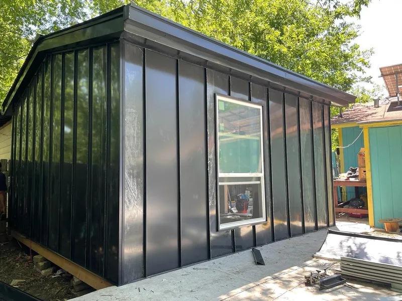 Black standing seam metal wall panels for Metal Roof Installation in Powder Springs